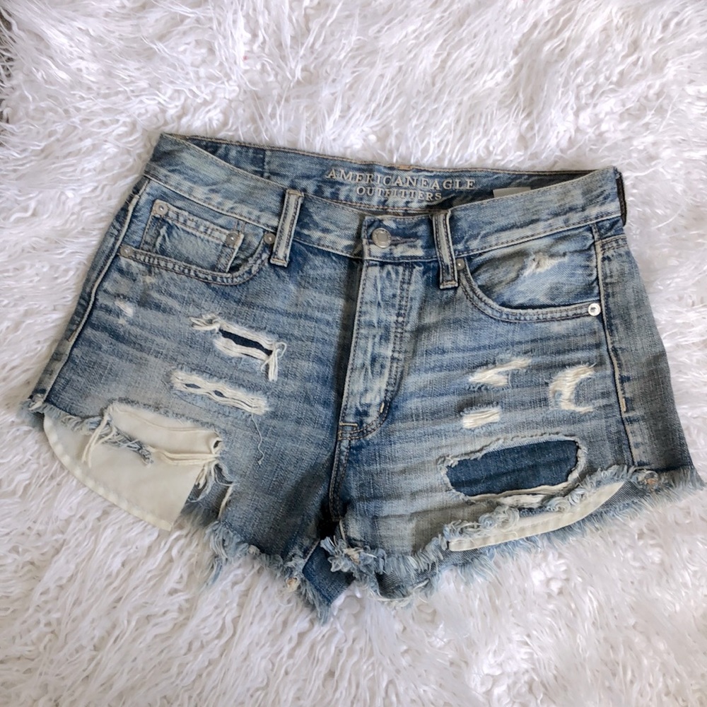 American Eagle Hi Rise Festival jean shorts